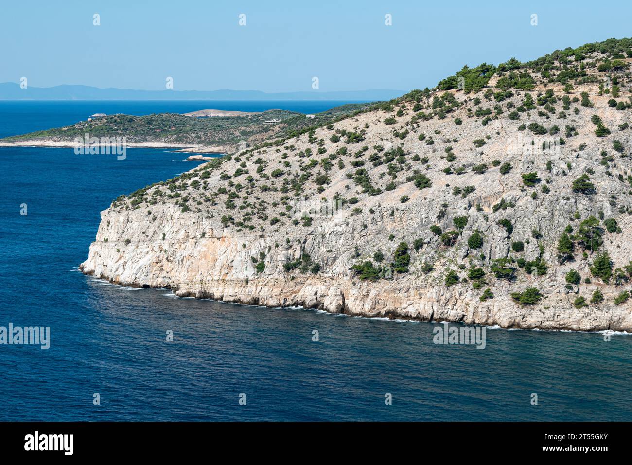 Schöne Landschaft aus Thassos, Griechenland Stockfoto