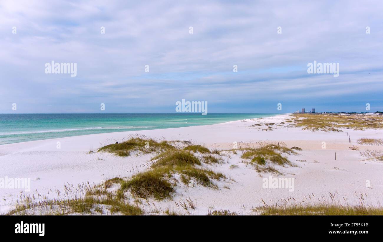 Der Strand in Pensacola, Florida im Oktober Stockfoto