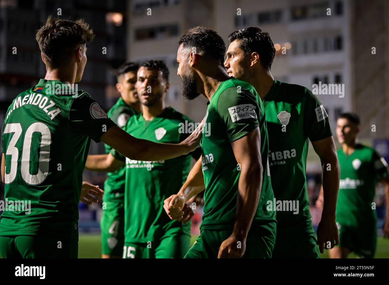 Barcelona, Spanien. November 2023. Mourad (Elche CF) durante el partido de Copa del Rey entre CE Europa y Elche CF, en Estadi Nou Sardenya, Barcelona, Espana el el, 1. November 2023. (Foto/Felipe Mondino) Credit: Unabhängige Fotoagentur/Alamy Live News Stockfoto