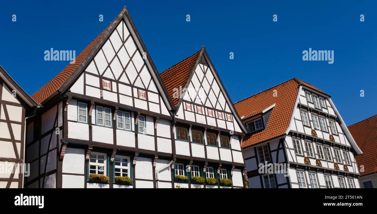 Fachwerkhäuser in der Altstadt von Soest Stockfoto