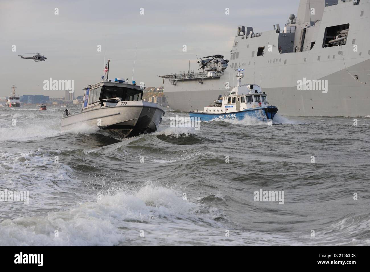MSST Boston, Multi-Agency Security, New York Harbor, USS New York, Welthandelszentrum Stockfoto