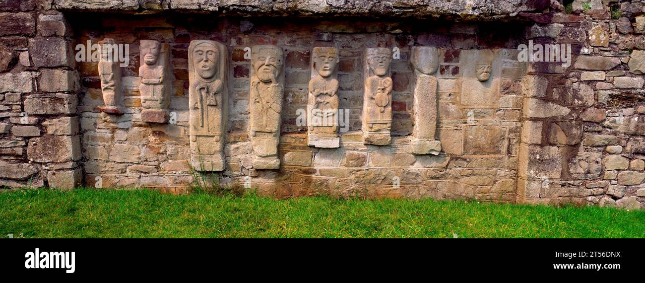 !000 Jahre alte White Island Statuen, Lower Lough Erne, County Fermanagh, Nordirland Stockfoto