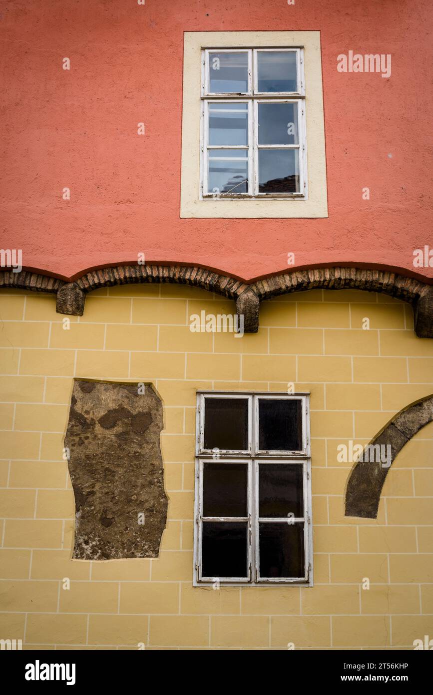 Wunderschönes historisches Haus im Burgviertel Buda, Altstadt, Budapest, Ungarn Stockfoto