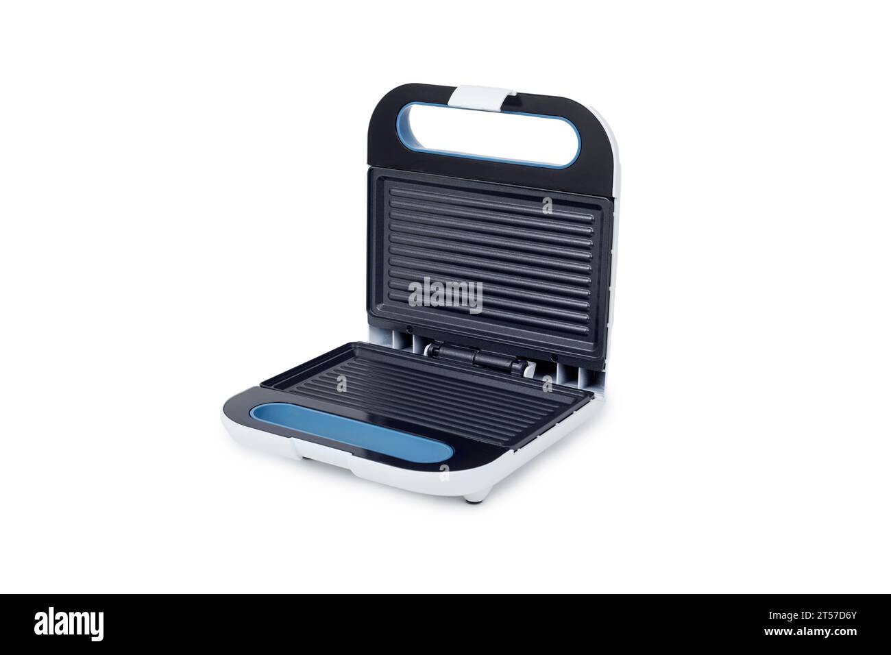 Ein elektrischer Sandwich-Toaster auf weißem Hintergrund Stockfoto Ein elektrischer Sandwich-Toaster auf weißem Hintergrund Stockfoto