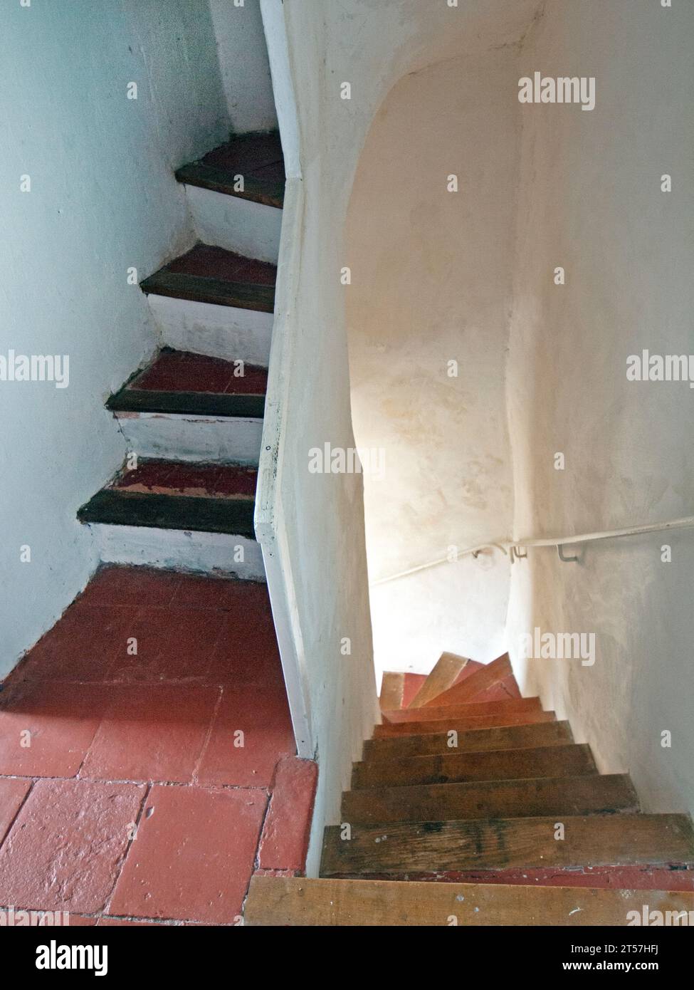 Das Innere eines alten französischen Hauses Stockfoto