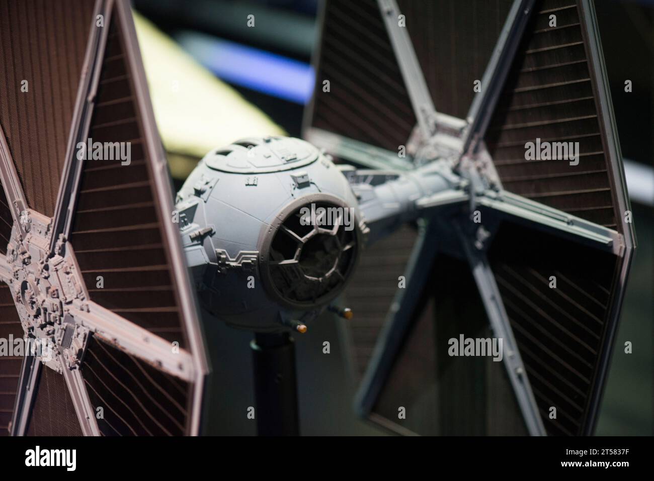 Original TIE Fighter-Modell, das in Star Wars - A New Hope verwendet wurde Stockfoto