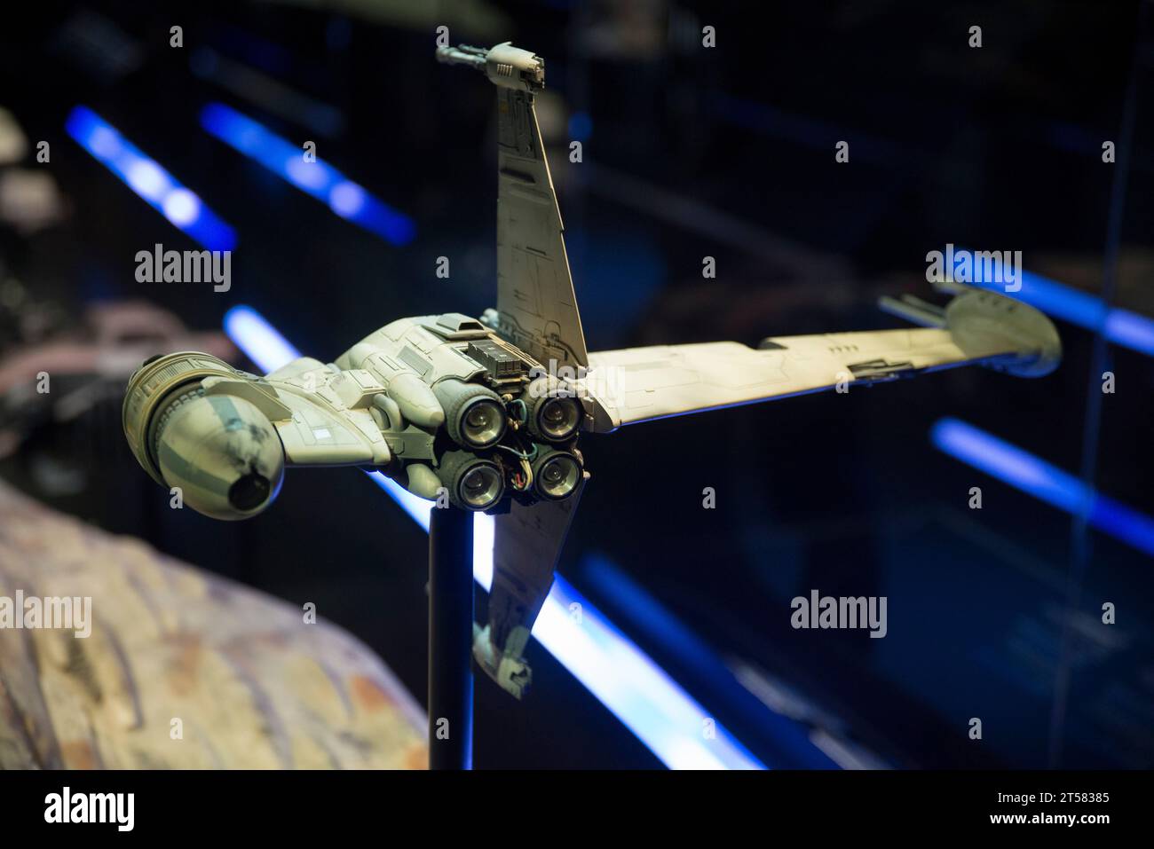 Original-B-Wing-Modell in Star Wars - Return of the Jedi Stockfoto