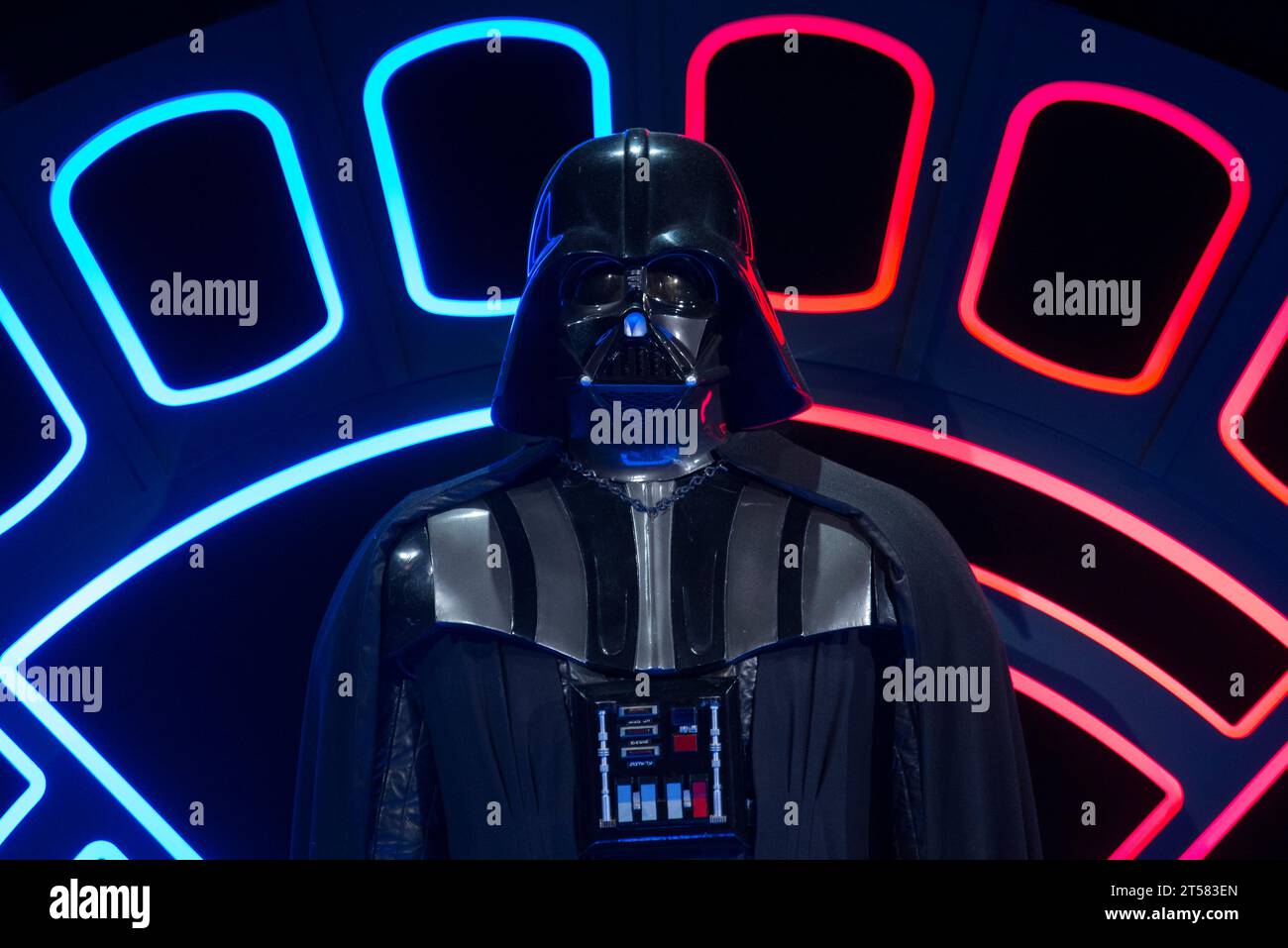 Original Darth Vader Kostüm in Folge VI - Rückkehr der Jedi Stockfoto