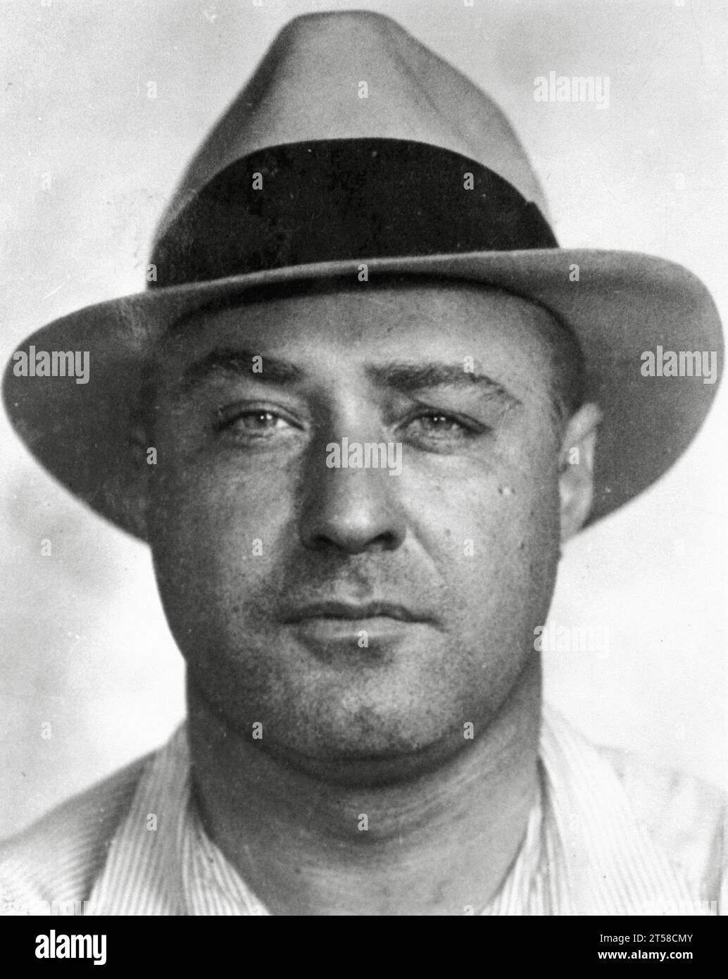 George Kelly Barnes, besser bekannt unter seinem Pseudonym Machine Gun Kelly um 1933. Stockfoto