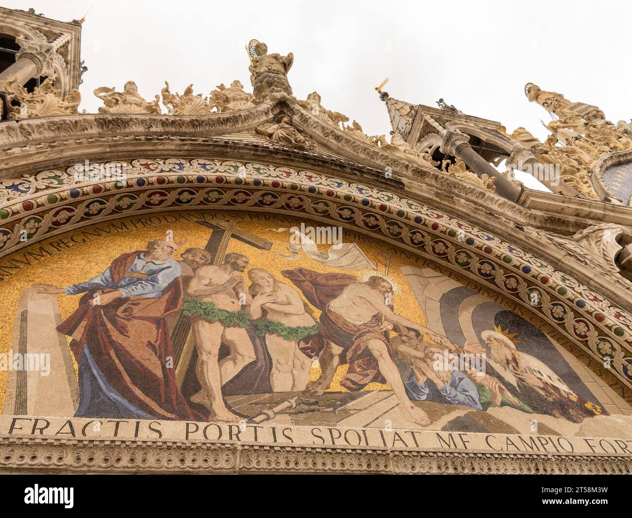 Fresko im St.. Markusbasilika in Venedig, Italien. Stockfoto