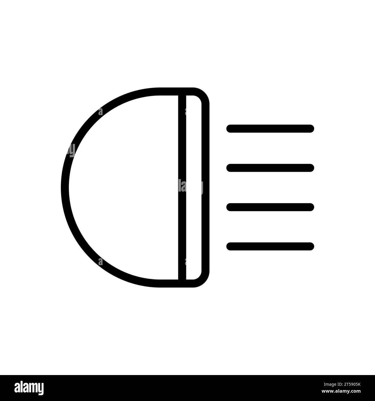 Symbol für Scheinwerferkontur Stock Vektor