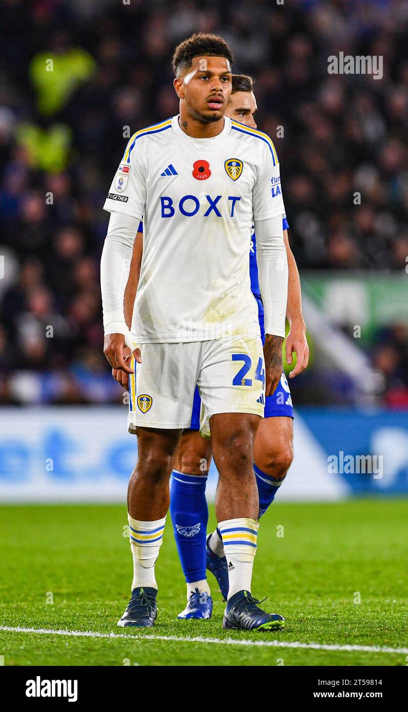 King Power Stadium, Leicester, Großbritannien. November 2023. EFL Championship Football, Leicester City gegen Leeds United; Georginio Rutter von Leeds Credit: Action Plus Sports/Alamy Live News Stockfoto