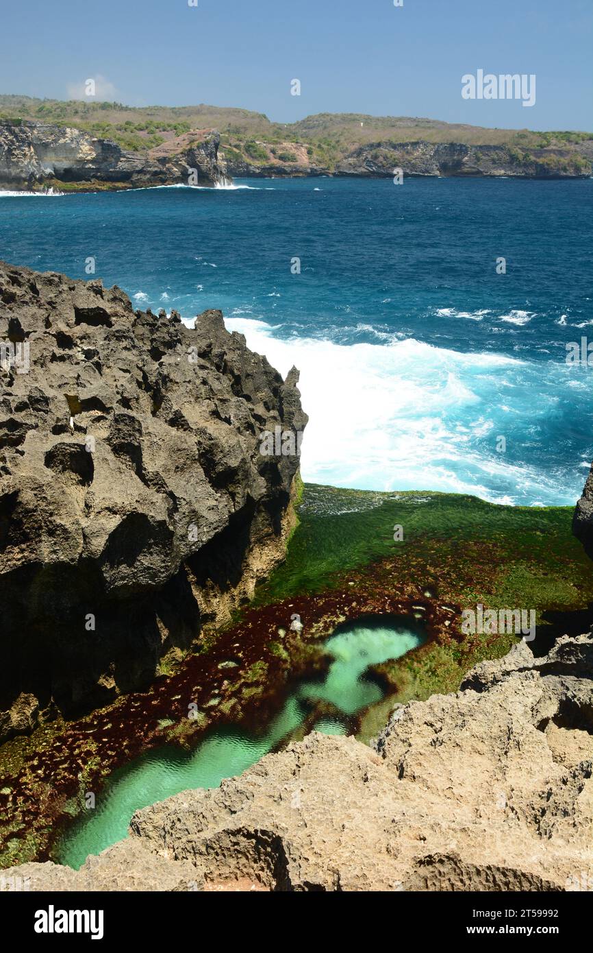 Angel Billabong. Nusa Penida. Klungkung Regency. Bali. Indonesien Stockfoto