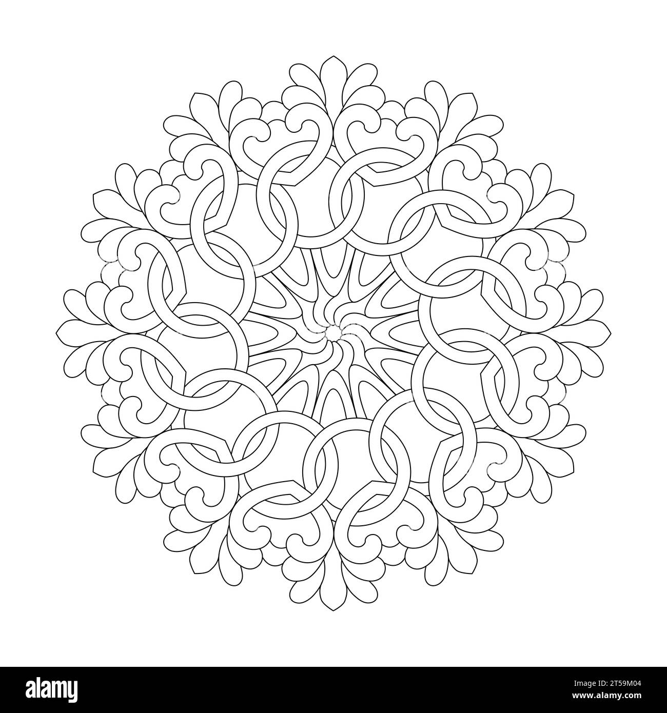 Celtic Mandala Meditations Malbuch Seite für KDP Buch innen, Fähigkeit zum Entspannen, Gehirn Erfahrungen, harmonische Haven, friedliche Porträts, Blüte Stock Vektor