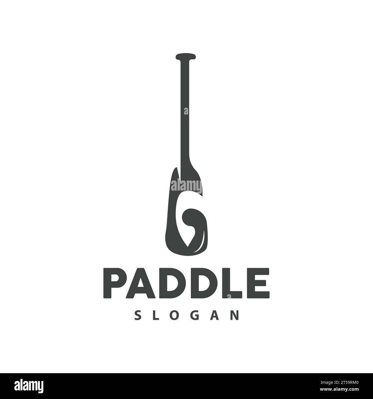 Paddellogo, Bootspaddelvektor, Gekreuztes Paddelsymbol, Illustration Symbol Einfaches Design Stock Vektor