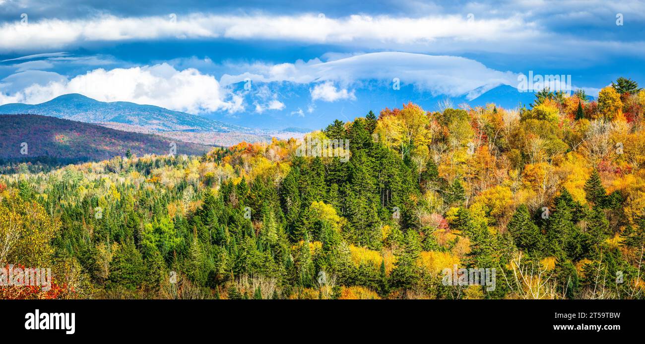 Herbstfarben in New Hampshire Stockfoto