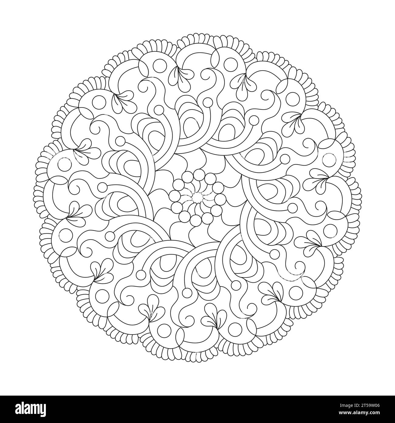 Friedliche Wandteppiche keltische Malbuch-Mandala-Seite für KDP-Buchinnenraum, Fähigkeit zum Entspannen, Gehirnerlebnisse, harmonische Haven, friedliche Porträts Stock Vektor