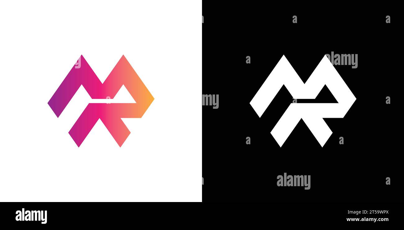 MR-Logo, MR-Monogramm, Initial MR-Logo, Buchstabe MR-Logo, Icon, Vektor Stock Vektor