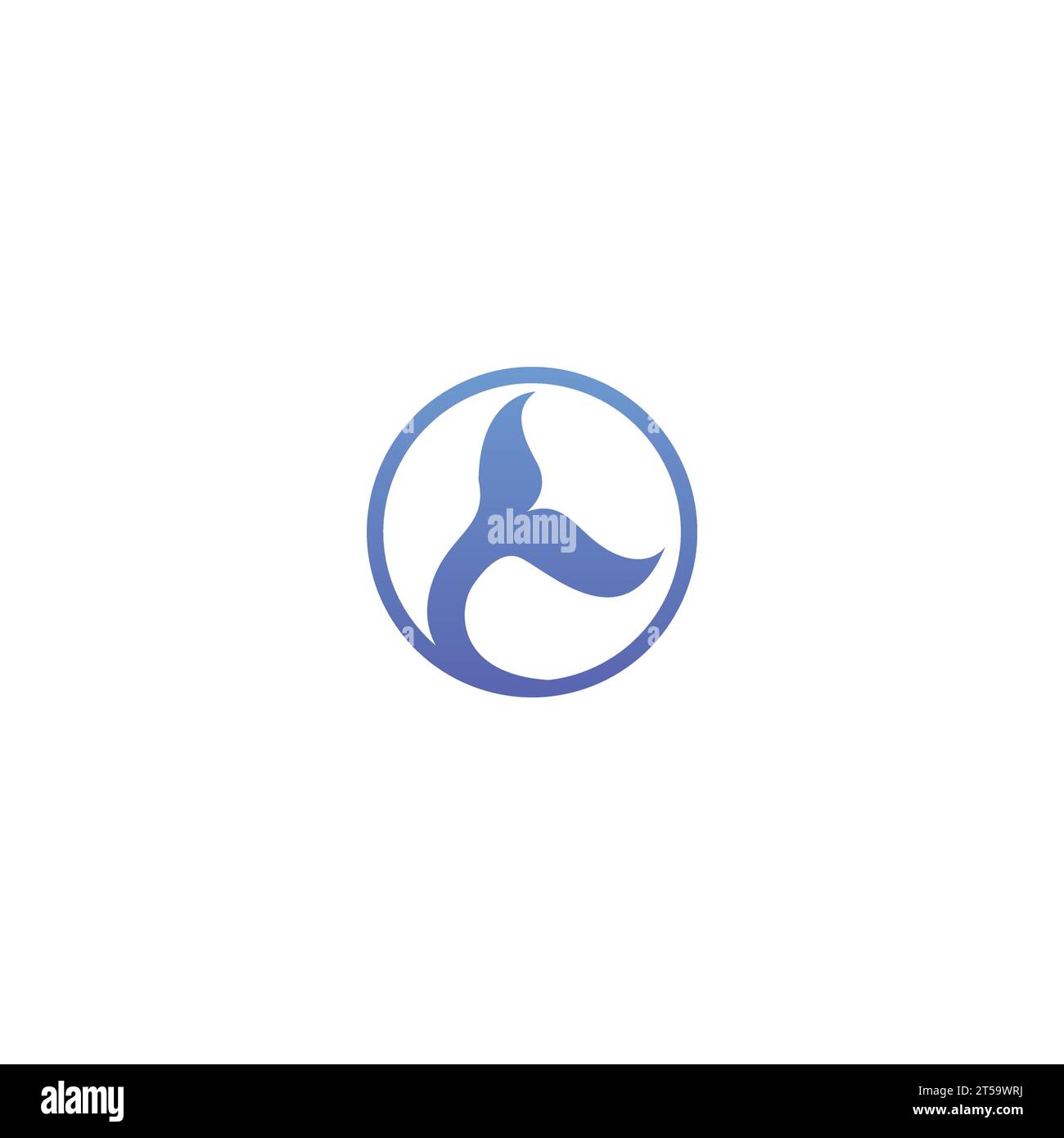 Whale Tail Logo Vektor. Walsymbol Stock Vektor