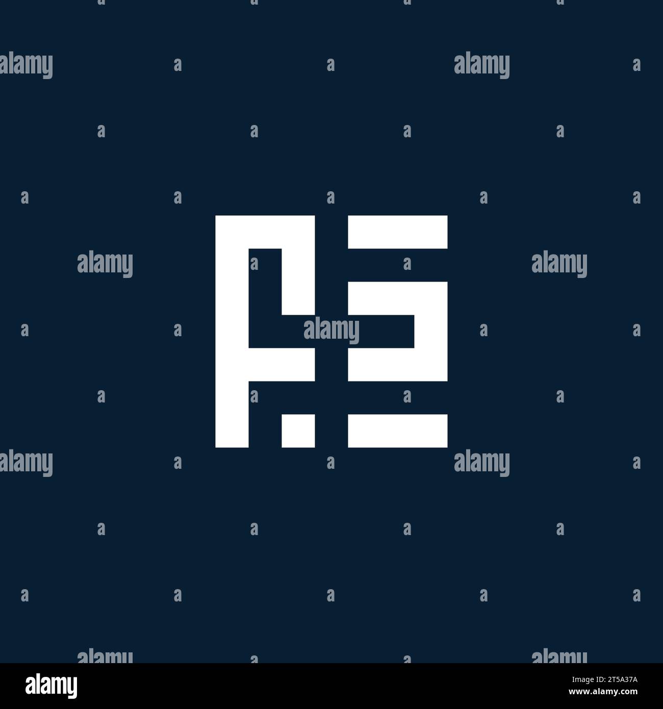 FS Initial Monogramm-Logo mit geometrischen Design-Ideen Stock Vektor