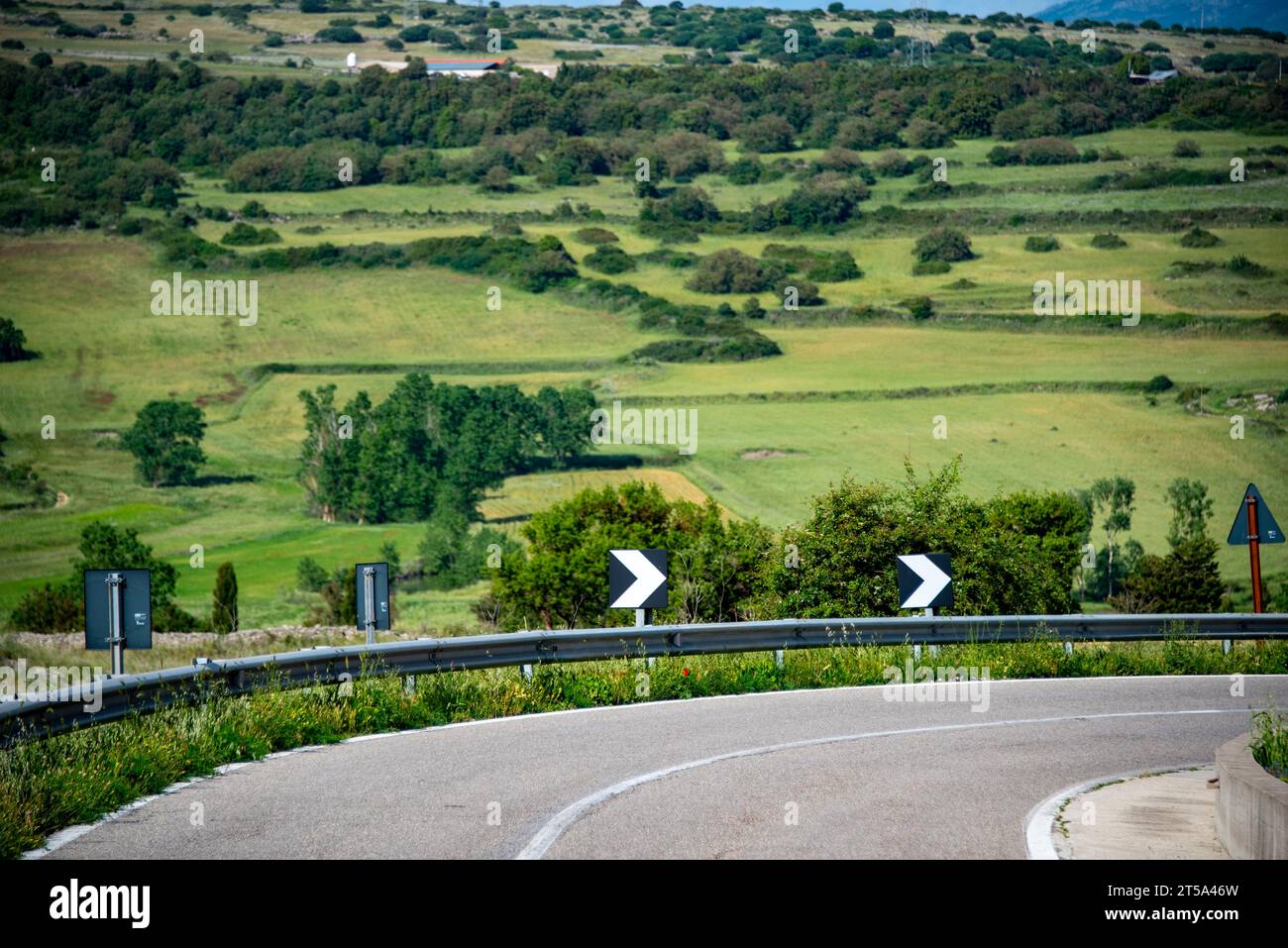 Mountain Road SS198 - Sardinien - Italien Stockfoto