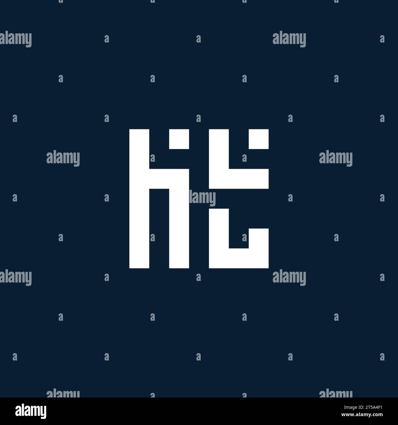 HT Initial Monogramm-Logo mit geometrischen Design-Ideen Stock Vektor