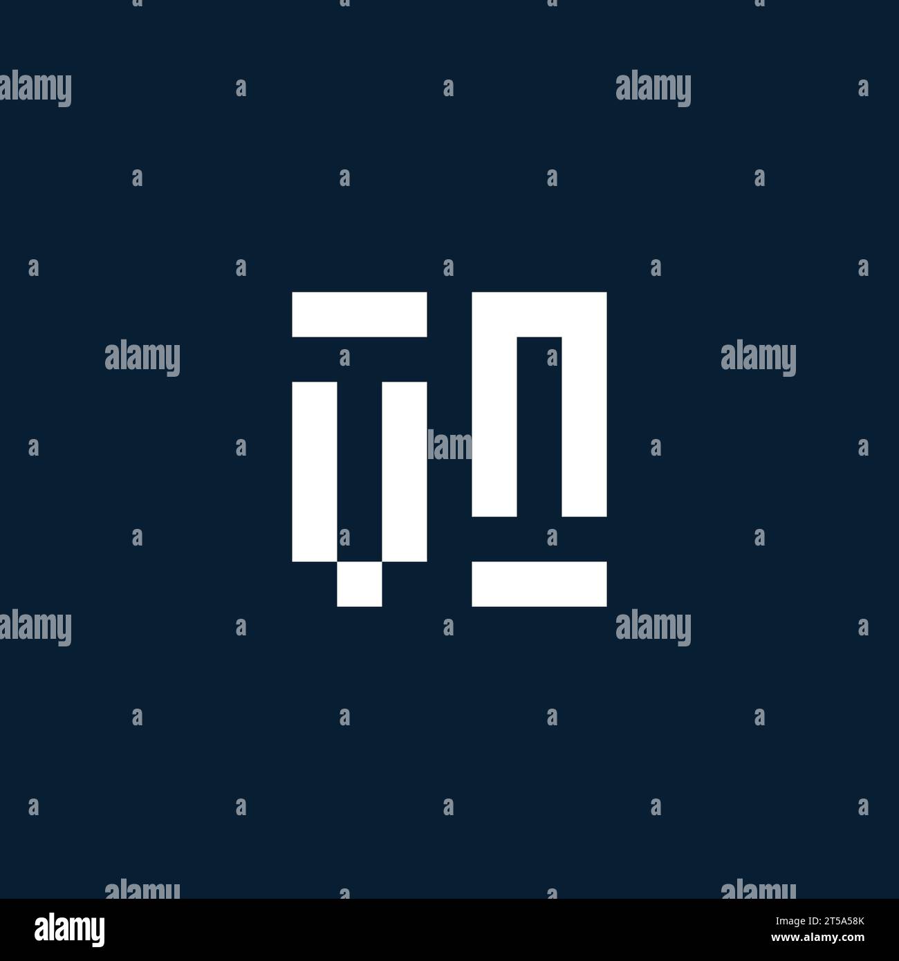 VN Initial Monogramm-Logo mit geometrischen Design-Ideen Stock Vektor