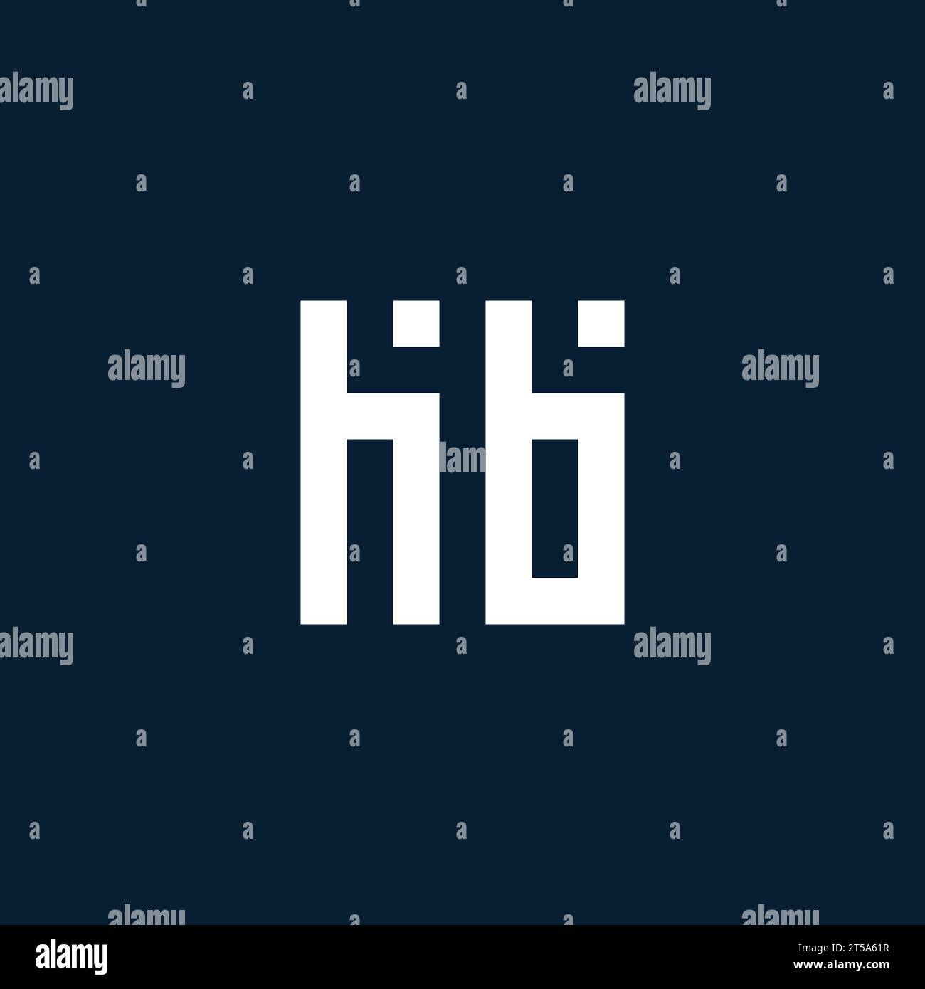 HB Initial Monogramm-Logo mit geometrischen Design-Ideen Stock Vektor