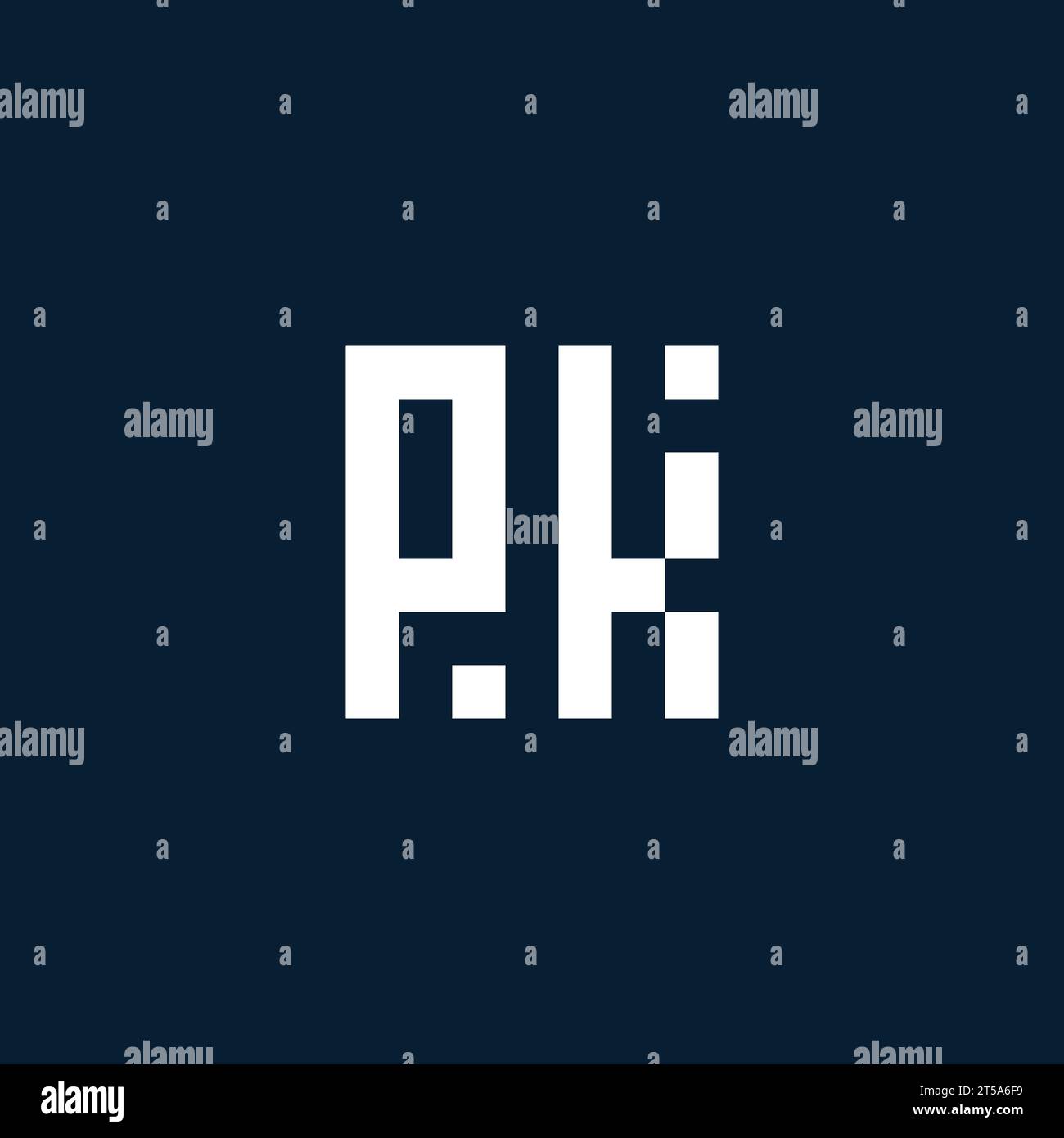 PK Initial Monogramm-Logo mit geometrischen Design-Ideen Stock Vektor