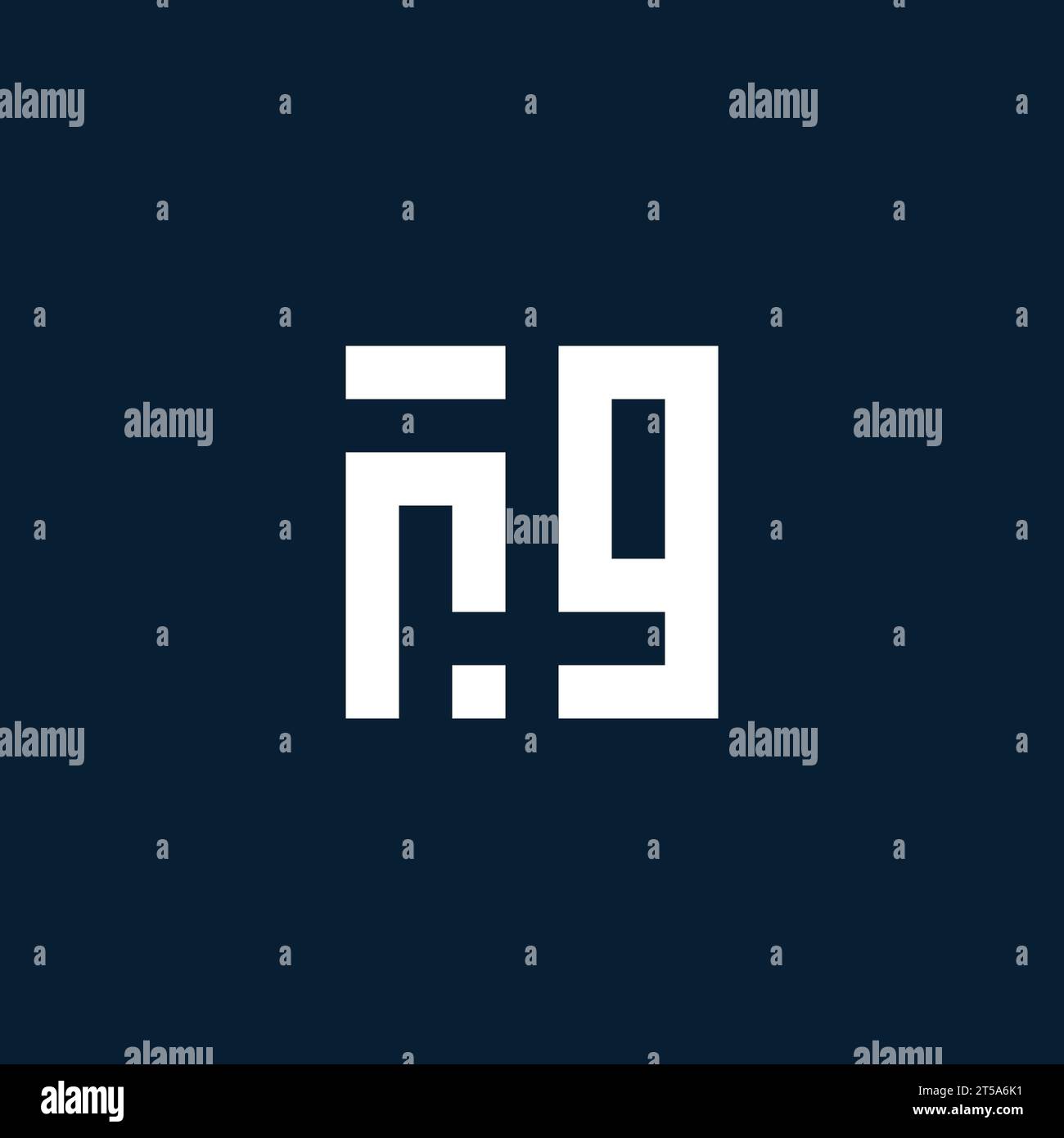 RG Initial Monogramm-Logo mit geometrischen Design-Ideen Stock Vektor