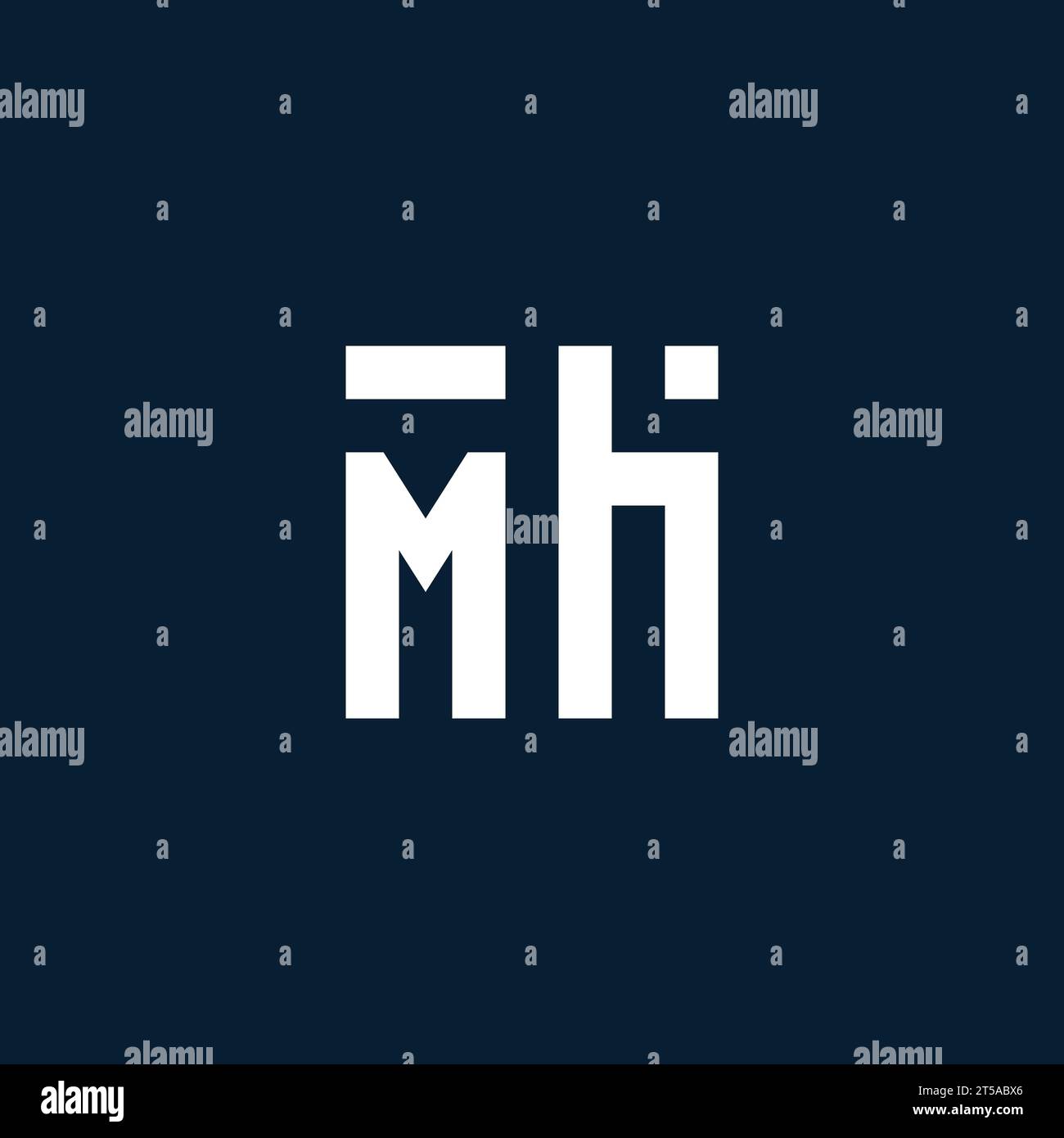 MH Initial Monogramm-Logo mit geometrischen Design-Ideen Stock Vektor