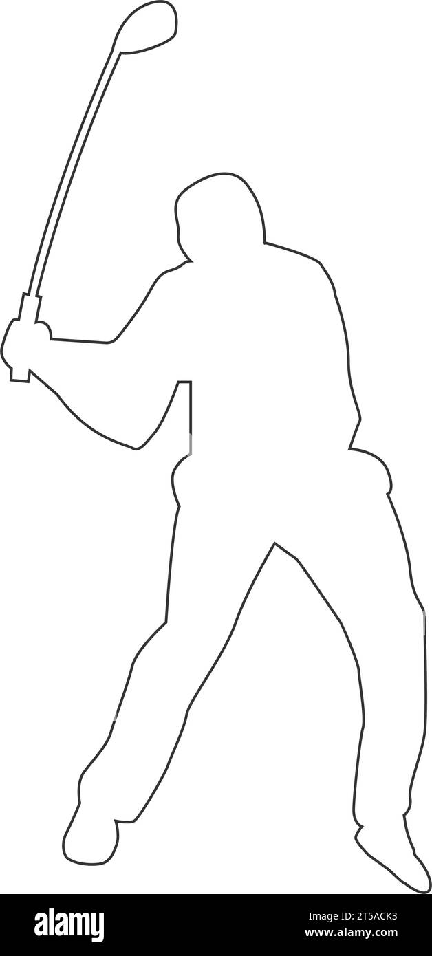 Symbol der Person, die Golf-Vektor-Illustration Design spielt Stock Vektor