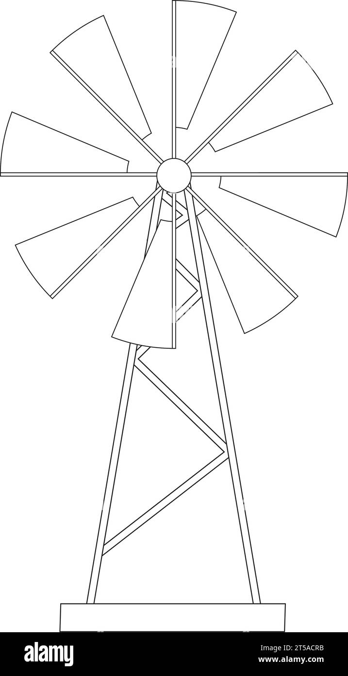 Windmühle Icon Vektor Illustration Design Stock Vektor