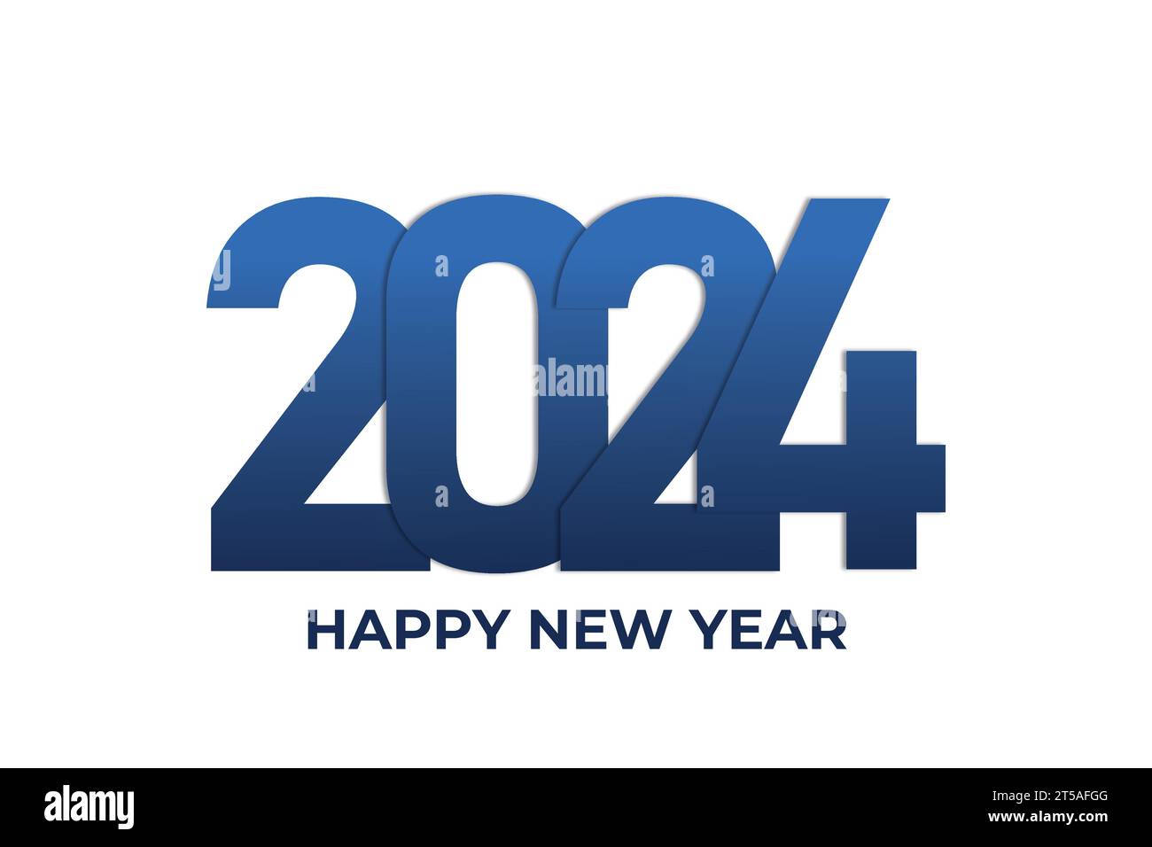 „Happy New Year 2024“ Grußkarte „Happy New Year 2024“. Schönes Web-Banner oder Plakat für Feiertage mit goldenem funkelndem Text „Happy New Year 2024“ Stock Vektor