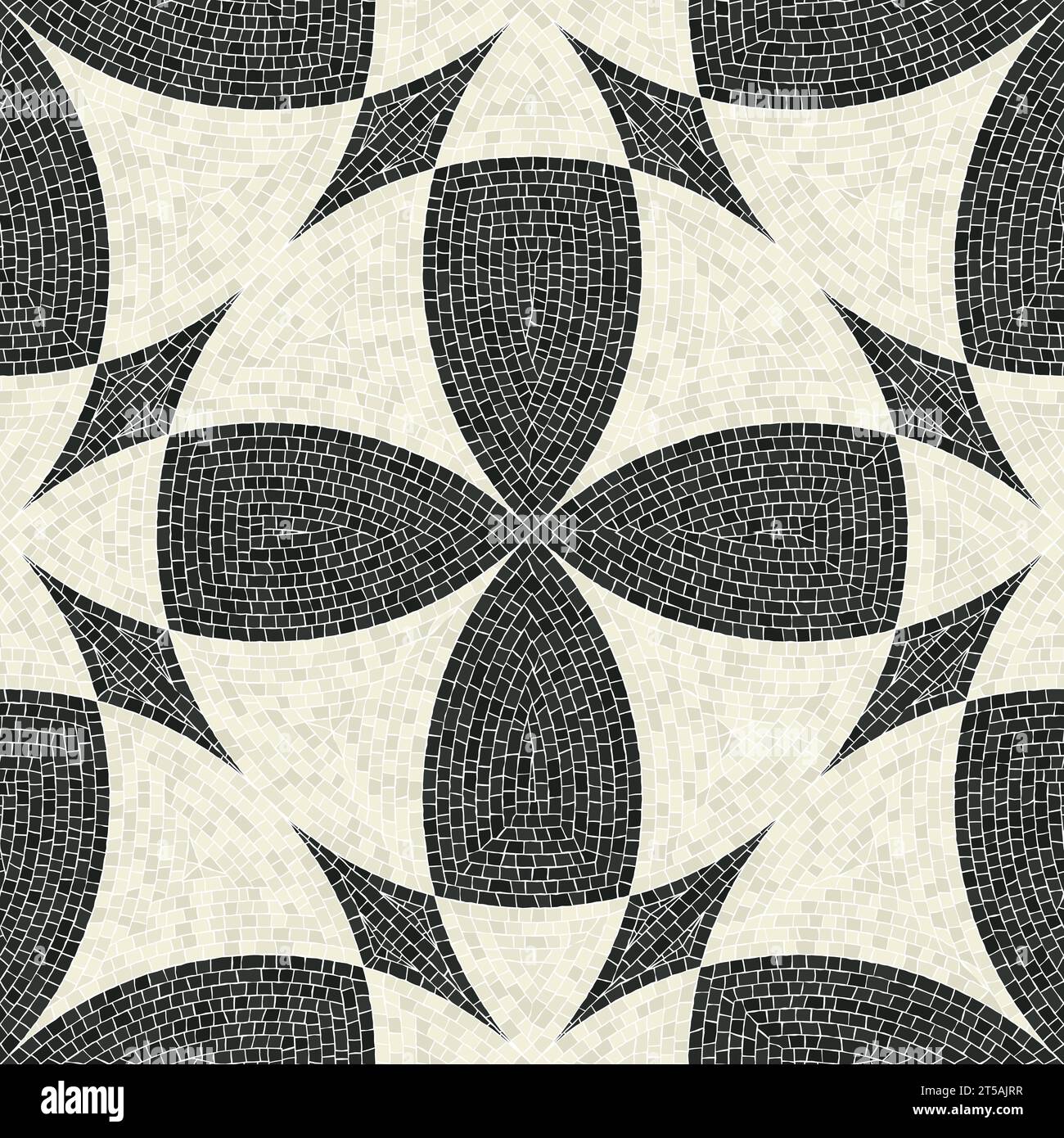 Mosaikfliesen, wiederholtes Muster. Vektorvorlage Stock Vektor