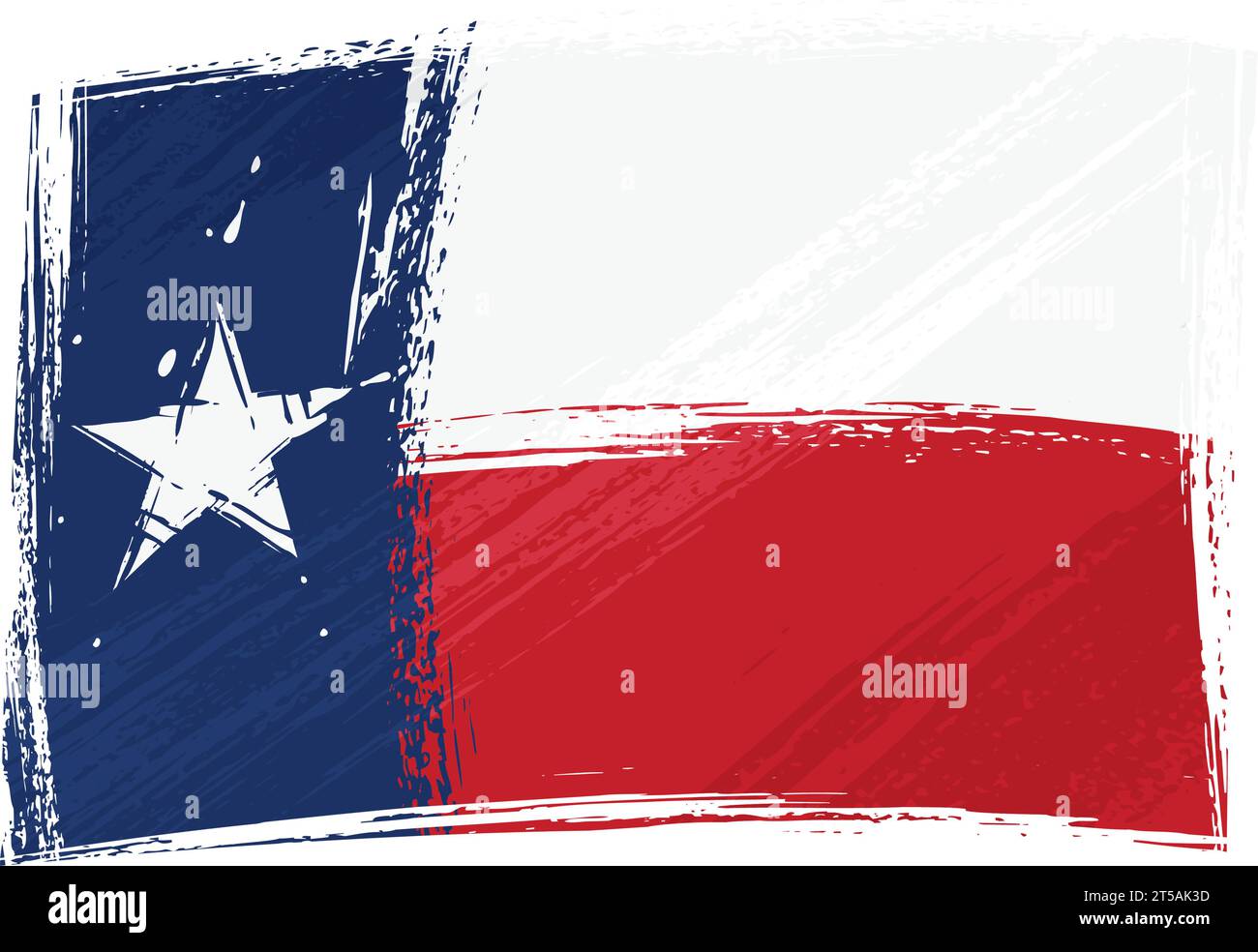 Flagge des Bundesstaates Texas im Grunge-Stil Stock Vektor