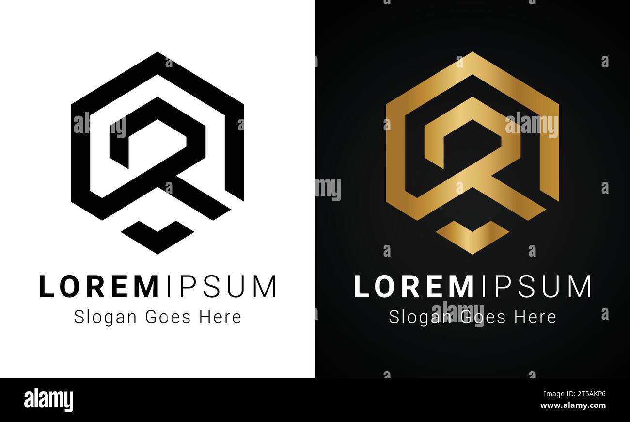 Luxuriöses Initial RD- oder DR-Monogramm-Logo-Design Stock Vektor