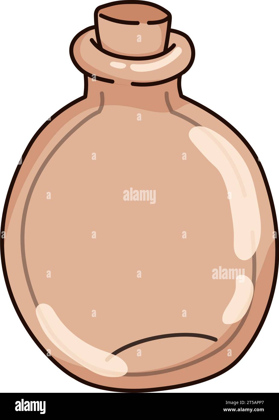 Isolierter leerer Monochrom-Gefäß-Vektor Stock Vektor