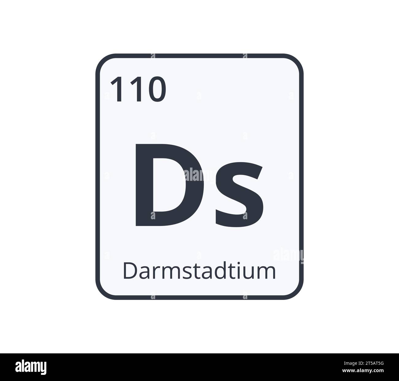 Darmstadtium Chemisches Symbol. Stock Vektor