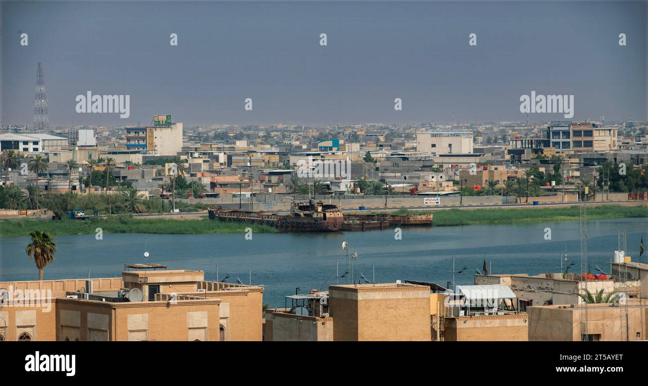 Barsa und der Shatt al Arab Stockfoto