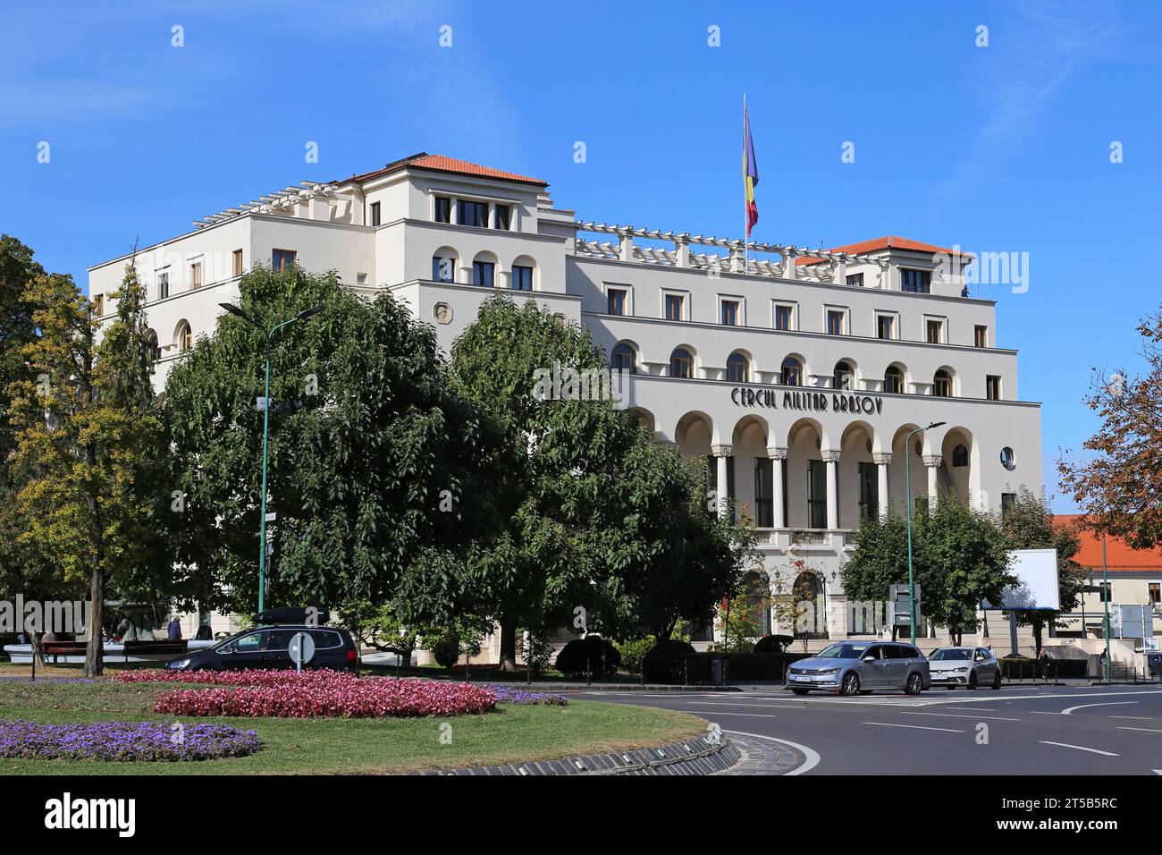 Cercul Militar (Militärklub), Strada Lungă, Braşov, Kreis Braşov, Transsilvanien, Rumänien, Europa Stockfoto