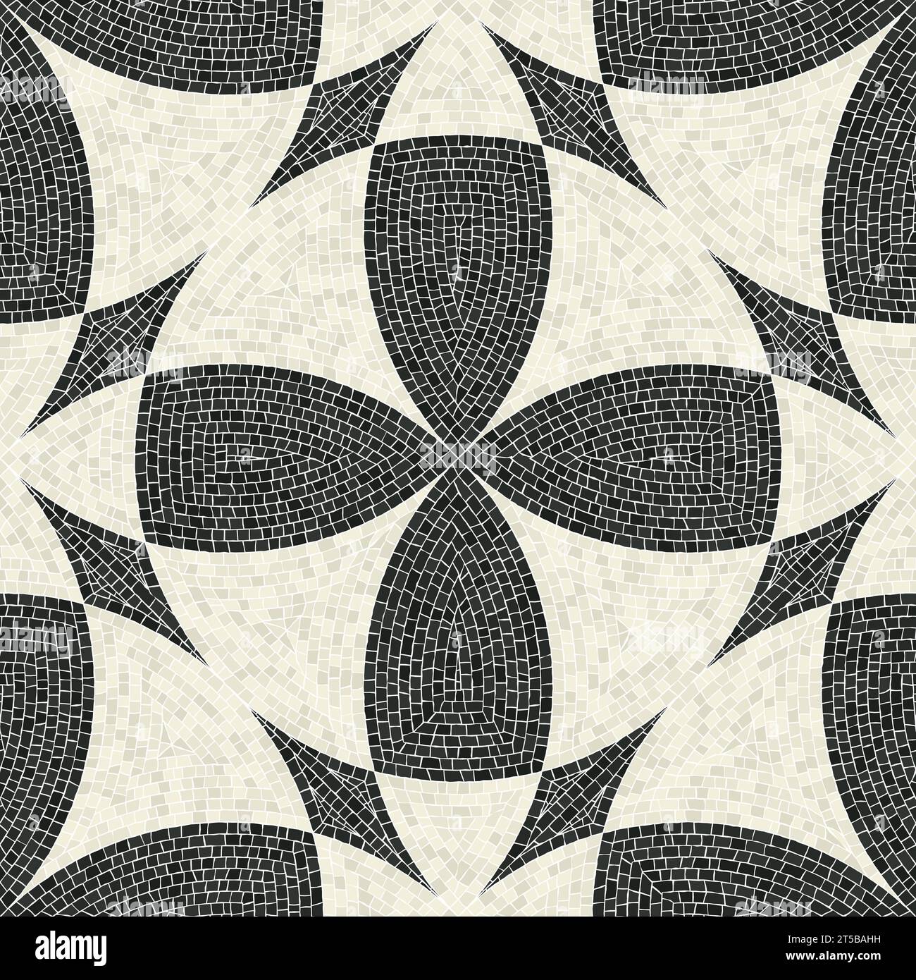 Mosaikfliesen, wiederholtes Muster. Vektorvorlage Stockfoto