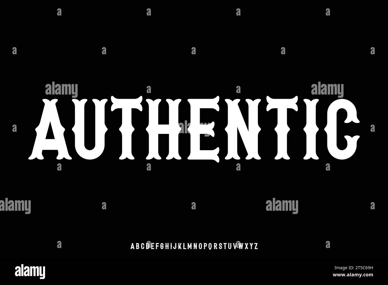 Dekorativer Hipster-Schriftvektor mit authentischem Alphabet. Retro-Stil für urbane Typografie Stock Vektor