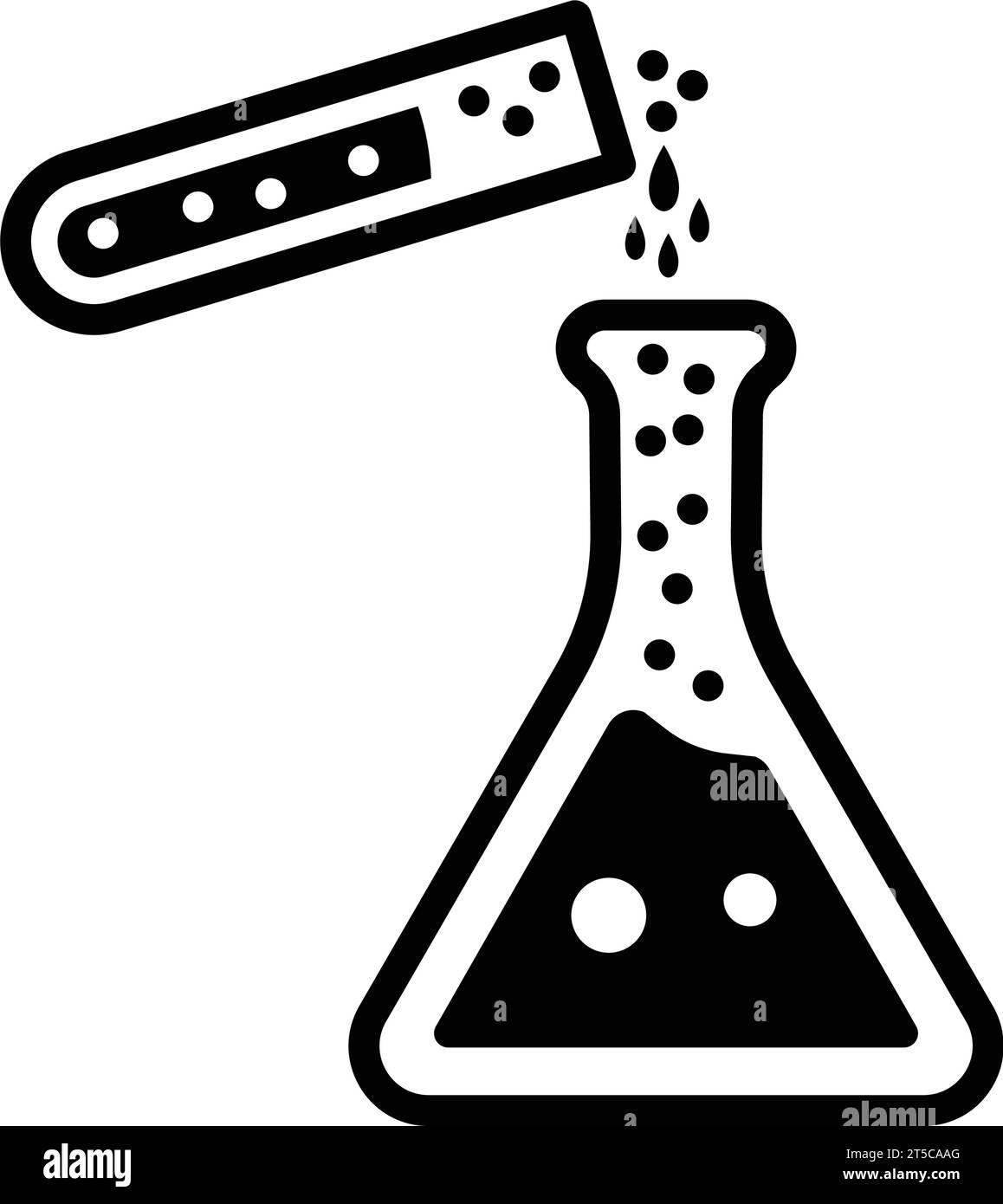 Chemische Reagenzgläser – gut organisiertes Symboldesign für kommerzielle Zwecke, Printmedien, Web- oder andere Designprojekte. Stock Vektor