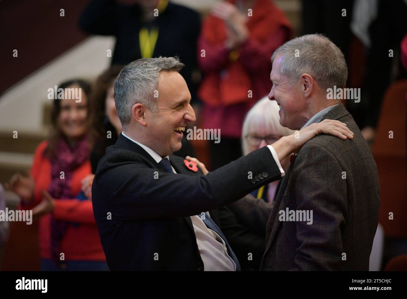 Edinburgh Schottland, Vereinigtes Königreich 4. November 2023. Alex Cole-Hamilton MSP, Vorsitzender der schottischen Liberaldemokraten bei der Scottish Liberal Democrats Herbstkonferenz 2023 am Royal College of Physicians. Credit sst/alamy Live News Stockfoto