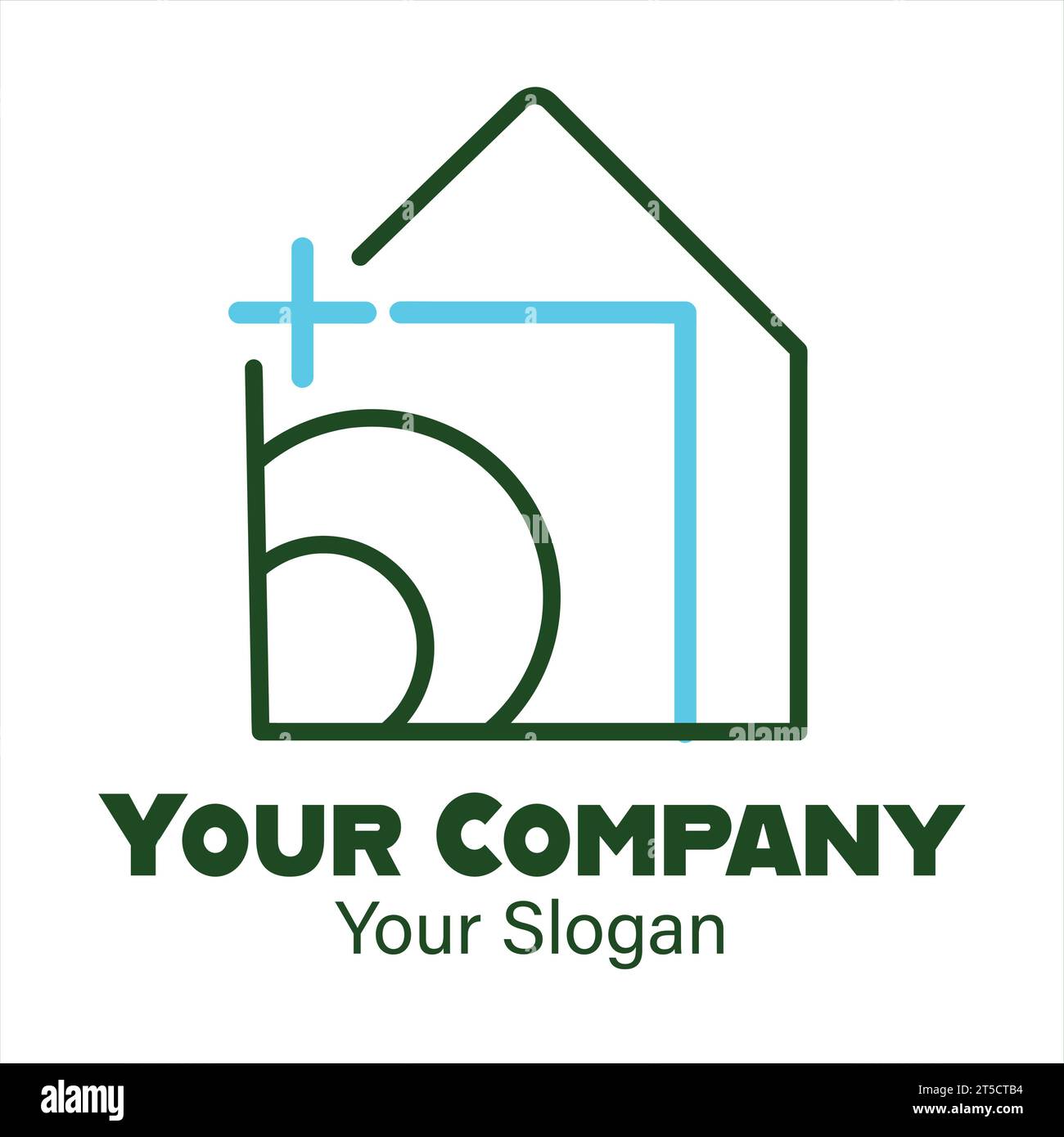Minimales Real Estate Logo-Design Stock Vektor
