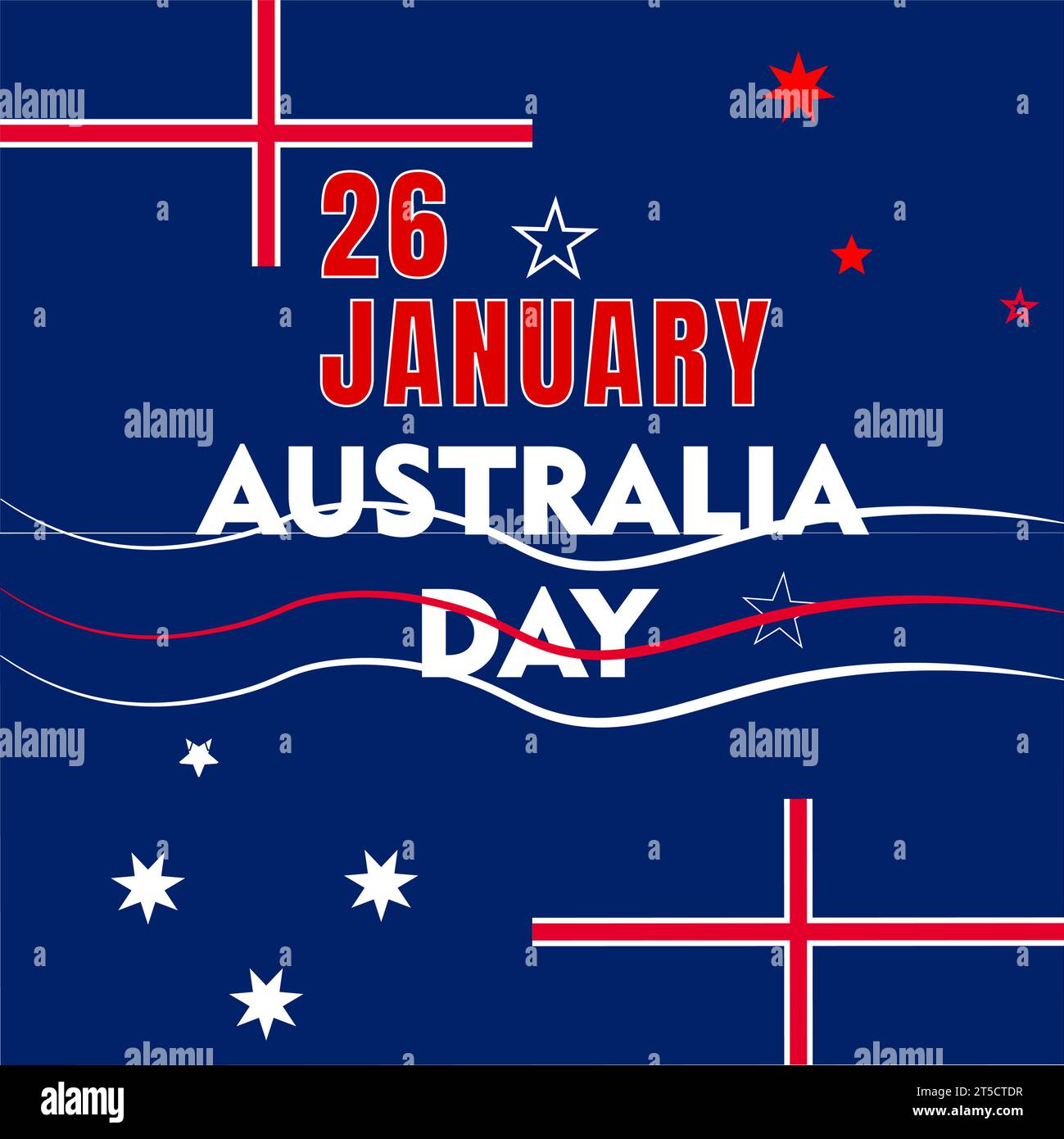 Happy Australia Day Concept, australisches Festbanner Stock Vektor