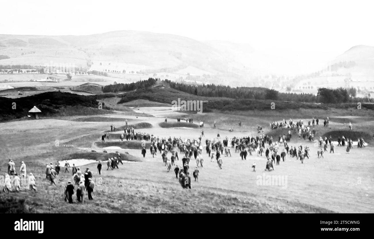 Das Howe O' Hope, 15. Loch auf King's Course, Gleneagles Golf Course, Anfang der 1900er Jahre Stockfoto