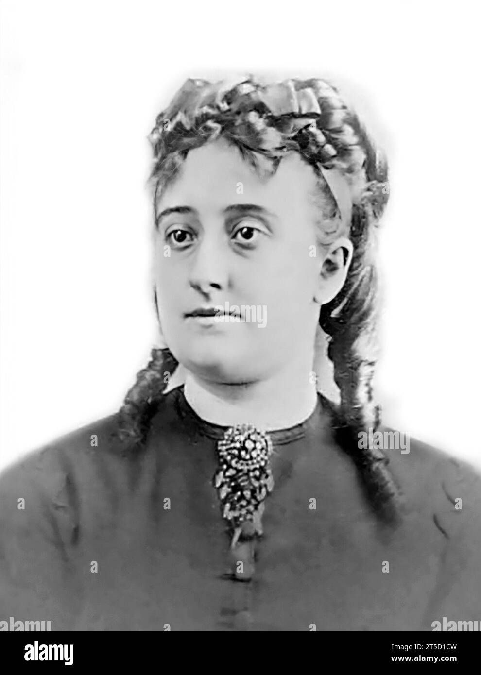 Porträt der französischen impressionistischen Malerin Eva Gonzalès (1849-1883), um 1870 Stockfoto