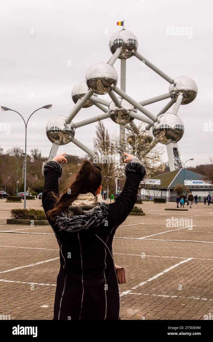 Brüssel Stadt ist die Hauptstadt Belgiens für Ferien das ganze Jahr über, mit vielen antiken Denkmälern und ausgezeichnetem Klima, Brüssel Stadt, Belgien, 02-10- Stockfoto